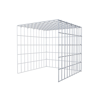 Fourche rapportée type 4 50 cm x 50 cm x 50 cm (L x H x P), mailles 5 cm x 10 cm, anneau en C