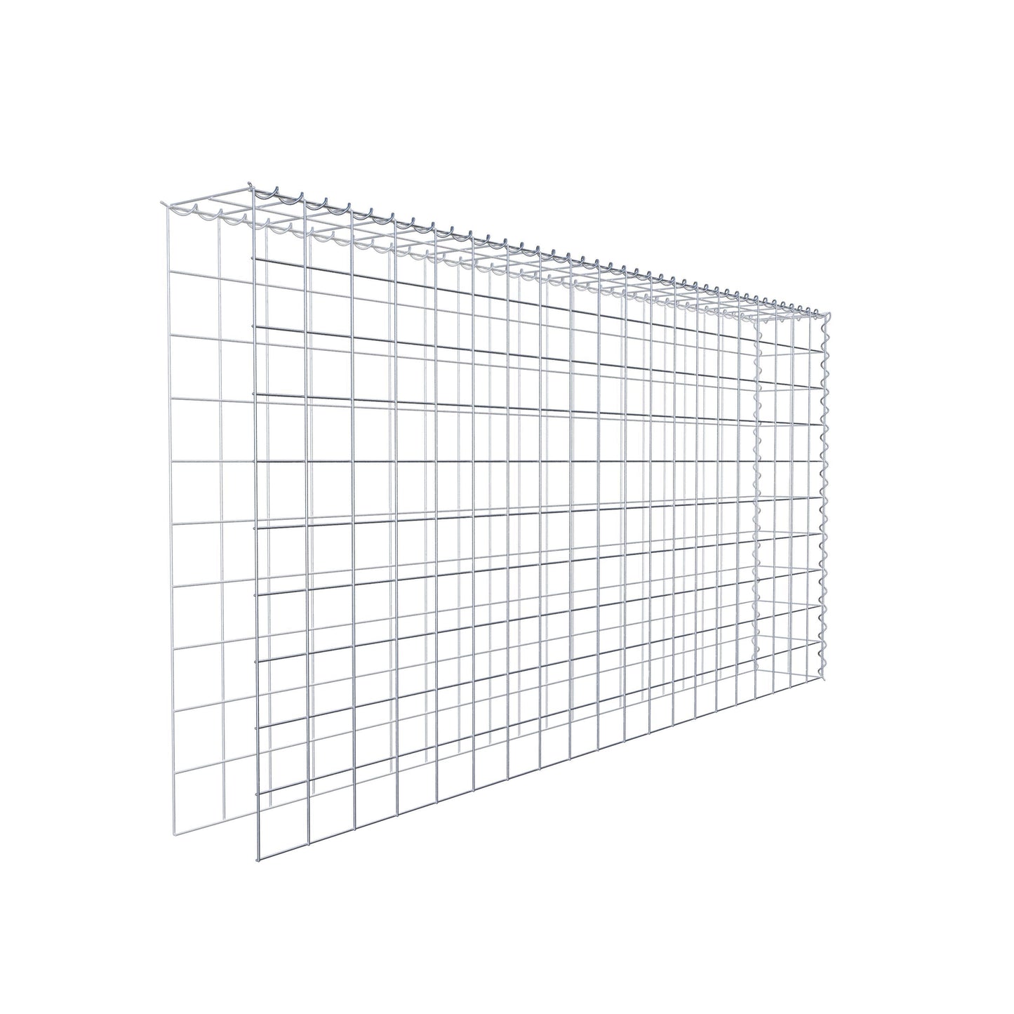Extra gabion typ 4 200 cm x 100 cm x 20 cm (L x H x D), maskstorlek 10 cm x 10 cm, spiral