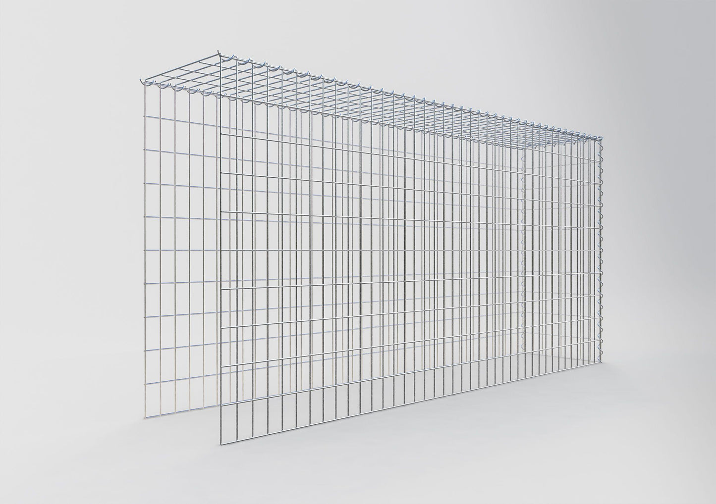 Opvokset gabion type 4 200 cm x 100 cm x 40 cm (L x H x D), maskestørrelse 5 cm x 10 cm, spiral