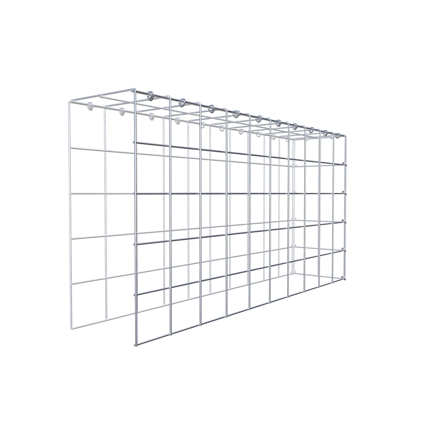 Anbaugabione Typ 4 100 cm x 50 cm x 20 cm (L x H x T), Maschenweite 10 cm x 10 cm, C-Ring