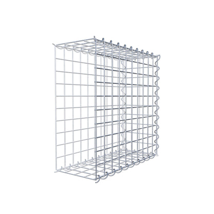 Opvokset gabion type 2 50 cm x 50 cm x 20 cm (L x H x D), maskestørrelse 5 cm x 5 cm, spiral
