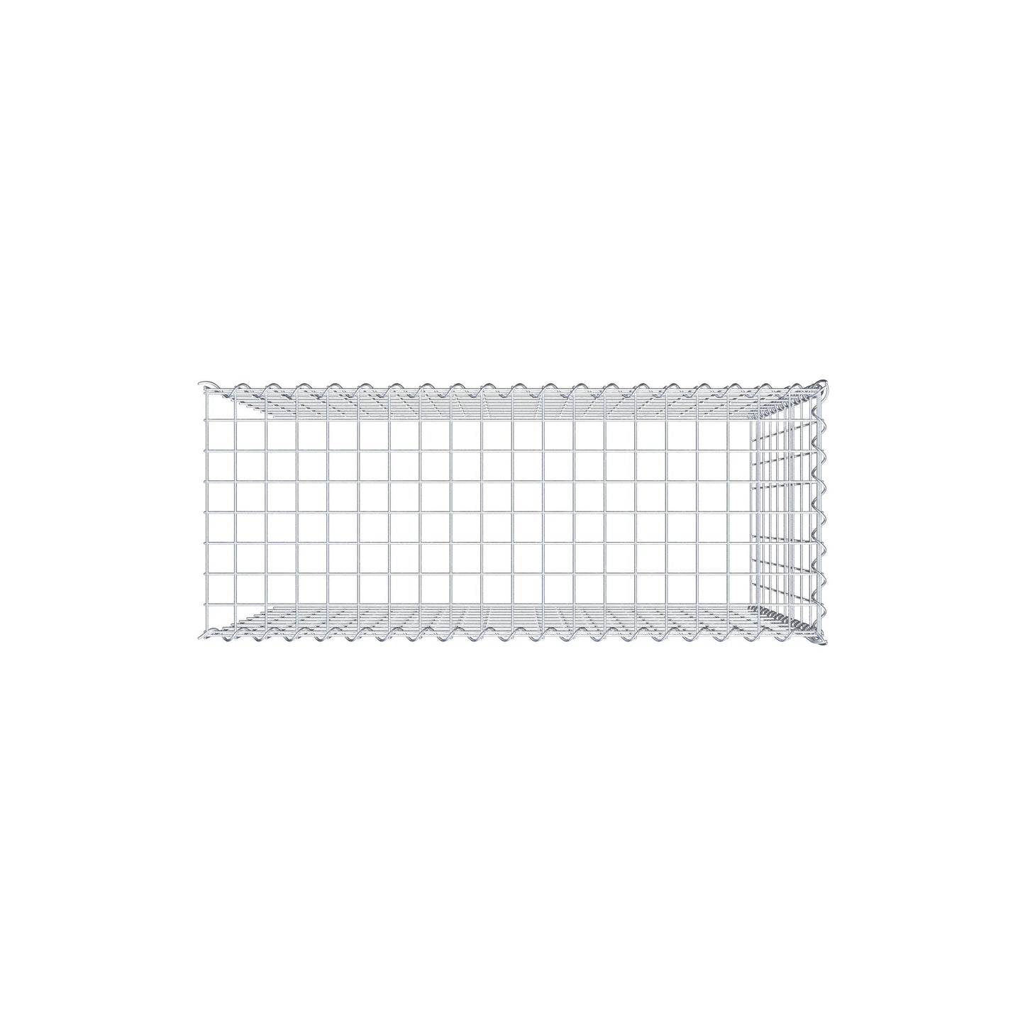 Gabião Tipo 4 100 cm x 90 cm x 40 cm (C x A x P), malhagem 5 cm x 10 cm, espiral