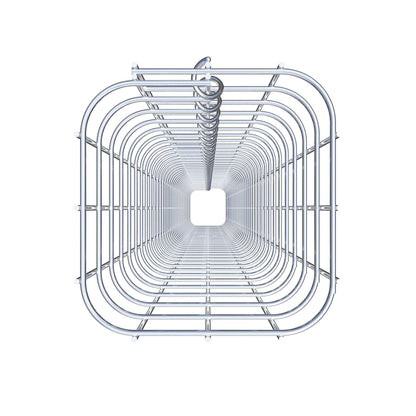 Coluna de gabião quadrada galvanizada a quente, 17 cm x 17 cm, 200 cm de altura, malha 5 cm x 5 cm