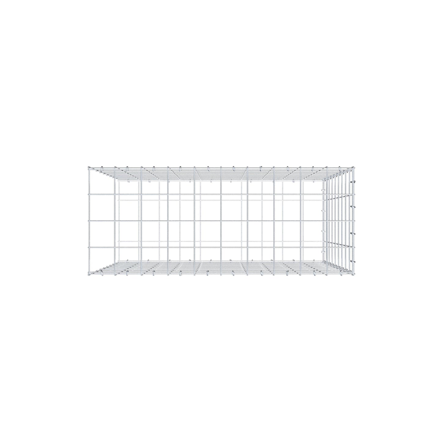 Gabião Tipo 2 100 cm x 90 cm x 40 cm (C x A x P), malhagem 10 cm x 10 cm, anel C