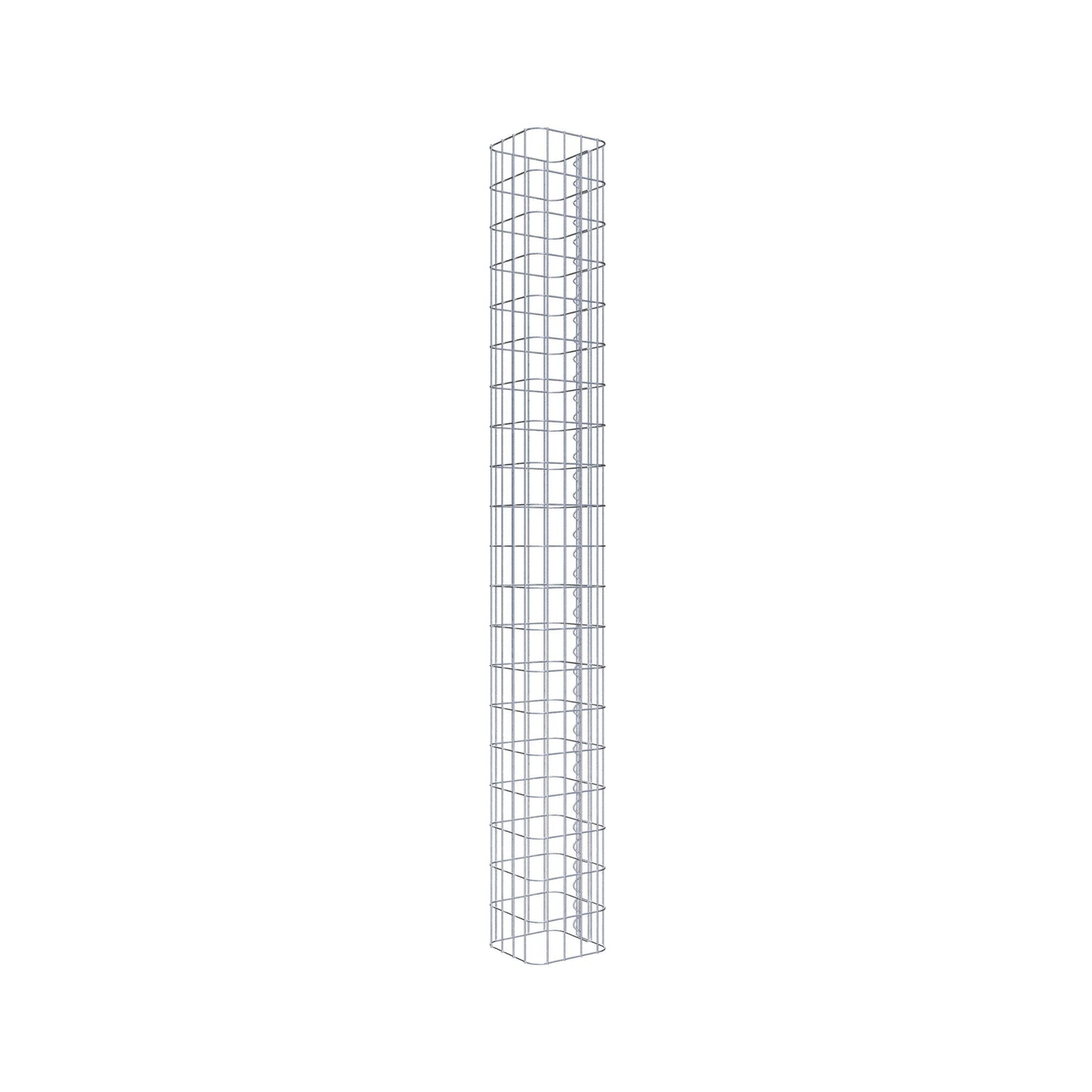 Colonna di gabbioni, quadrata 22 cm x 22 cm, alta 200 cm, MW 5 cm x 10 cm