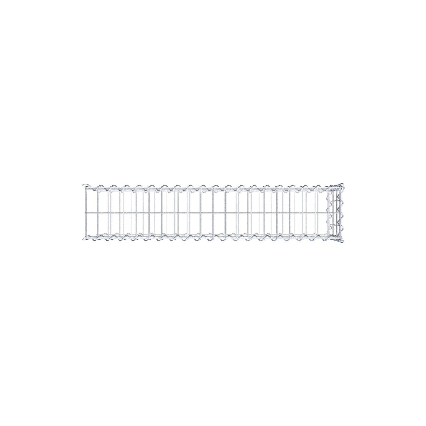 Opvokset gabion type 2 100 cm x 30 cm x 20 cm (L x H x D), maskestørrelse 5 cm x 10 cm, spiral