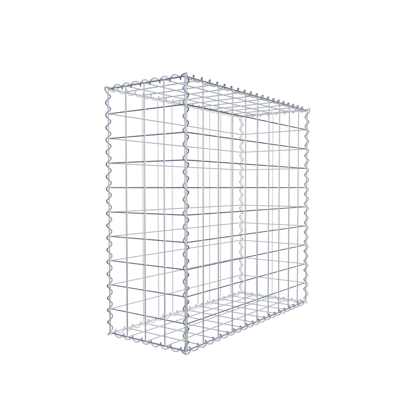 Gabion 100 cm x 100 cm x 40 cm (L x H x D), maskestørrelse 10 cm x 10 cm, spiral