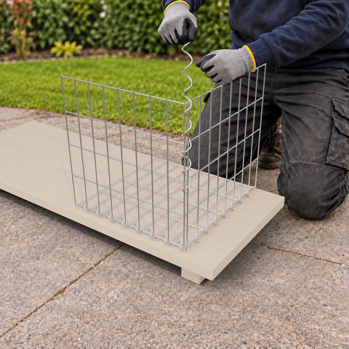 Gabion 40 cm x 40 cm x 40 cm (L x H x P), mailles 5 cm x 10 cm, spirale