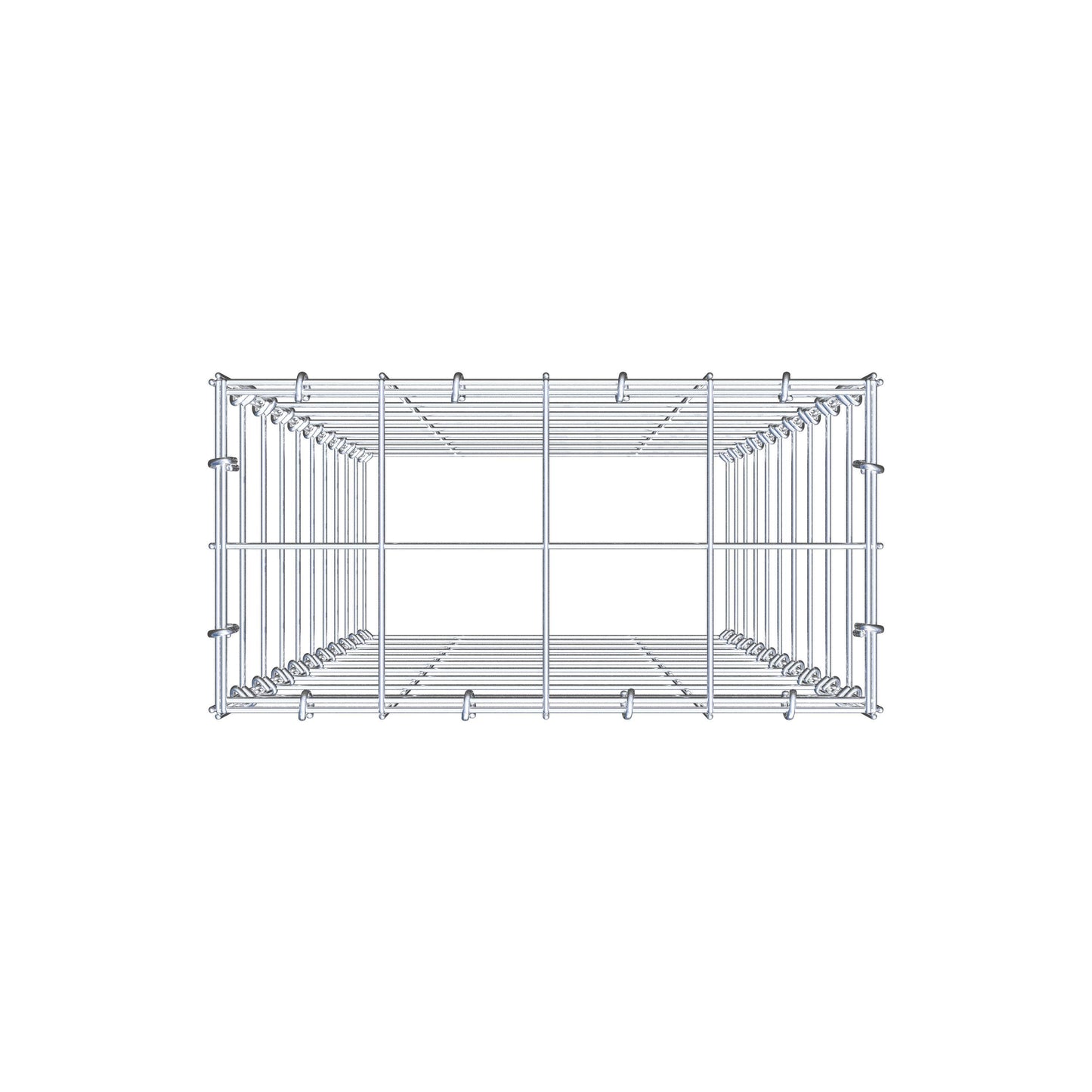 Gavión complementario de tipo 3 100 cm x 40 cm x 20 cm (L x A x P), malla 10 cm x 10 cm, anillo en C