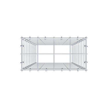Gavión complementario de tipo 3 100 cm x 40 cm x 20 cm (L x A x P), malla 10 cm x 10 cm, anillo en C