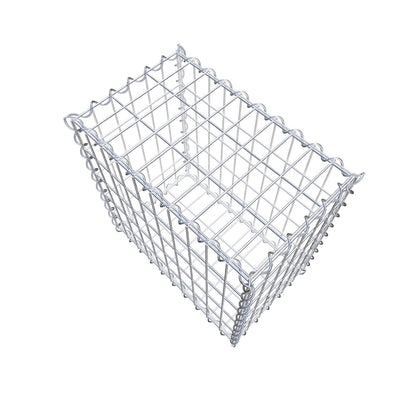 Gabião 50 cm x 50 cm x 30 cm (C x A x P), malhagem 5 cm x 10 cm, espiral