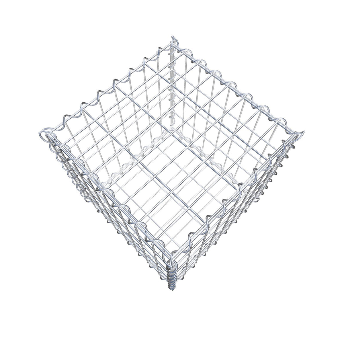 Gabion 40 cm x 40 cm x 40 cm (L x H x P), mailles 5 cm x 10 cm, spirale