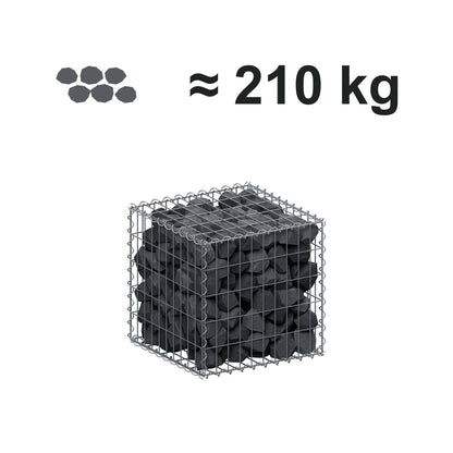 Gabbione 50 cm x 50 cm x 50 cm (L x H x P), maglia 5 cm x 10 cm, spirale