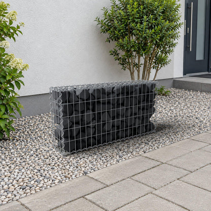Gabbione 100 cm x 50 cm x 20 cm (L x H x P), maglia 5 cm x 10 cm, spirale