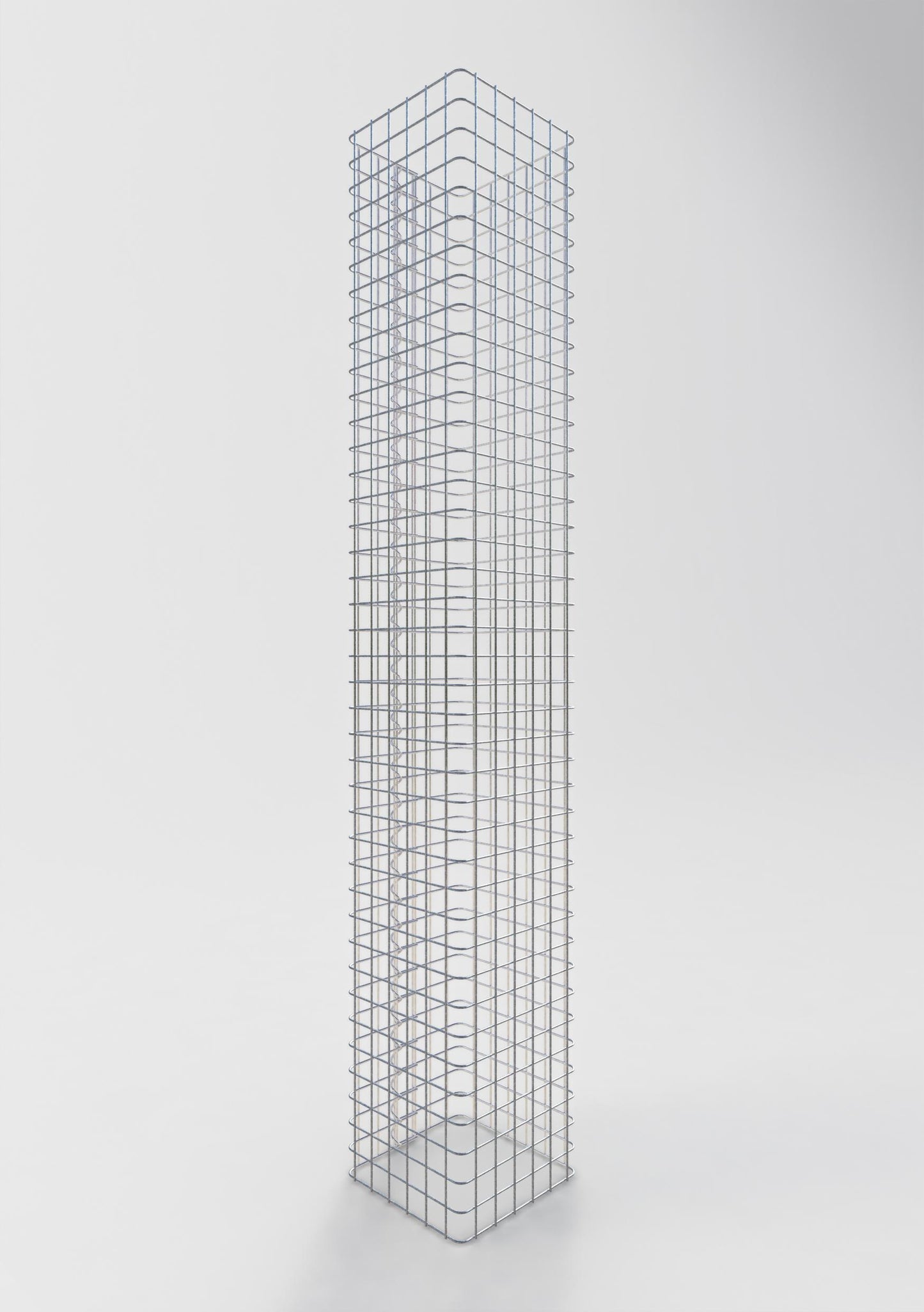 Gabionensäule eckig 32 cm x 32 cm, 200 cm Höhe, MW 5 cm x 5 cm