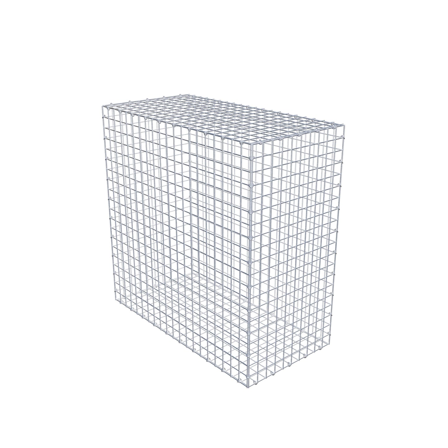 Gavión 100 cm x 100 cm x 50 cm (L x A x P), luz de malla 5 cm x 5 cm, anillo en C