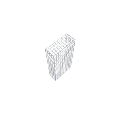 Gavión acoplable tipo 2 100 cm x 20 cm x 50 cm (L x A x P), malla 5 cm x 5 cm, anillo en C