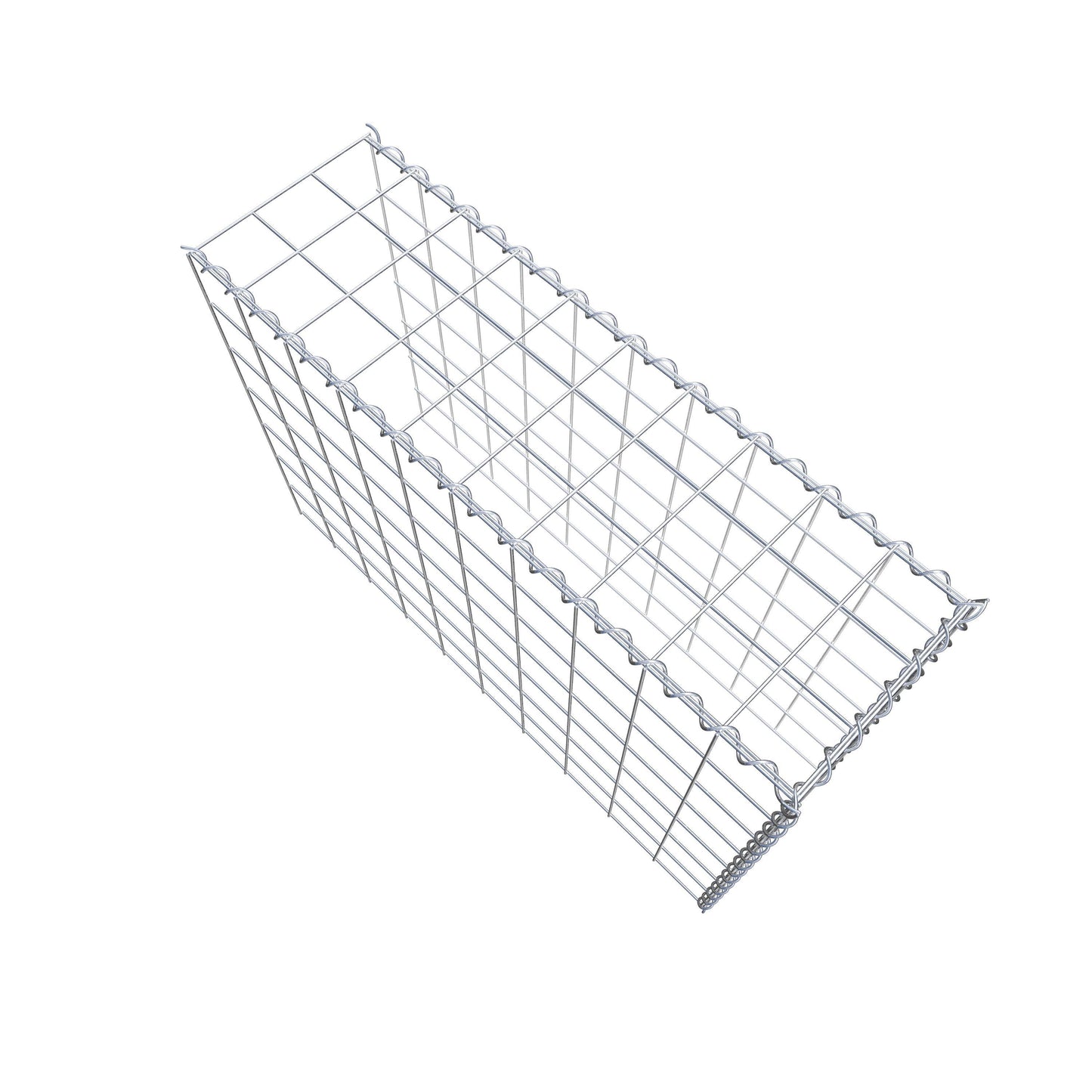 Gavión adulto tipo 4 100 cm x 70 cm x 30 cm (largo x alto x profundidad), tamaño de malla 10 cm x 10 cm, espiral