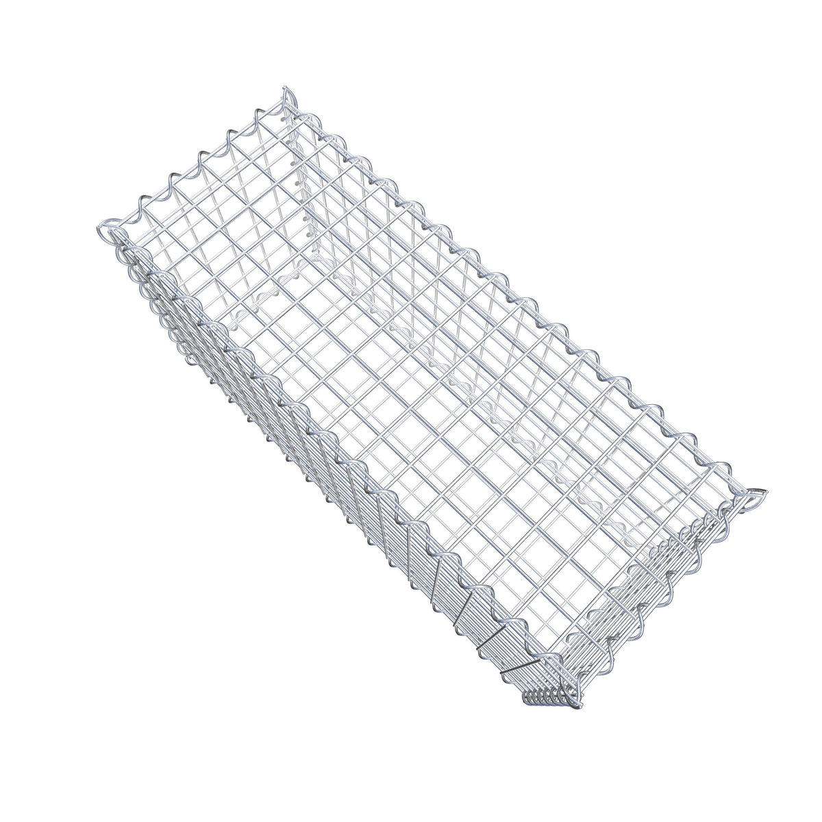 Gabion 80 cm x 40 cm x 30 cm (L x H x D), maskstorlek 5 cm x 5 cm, spiral