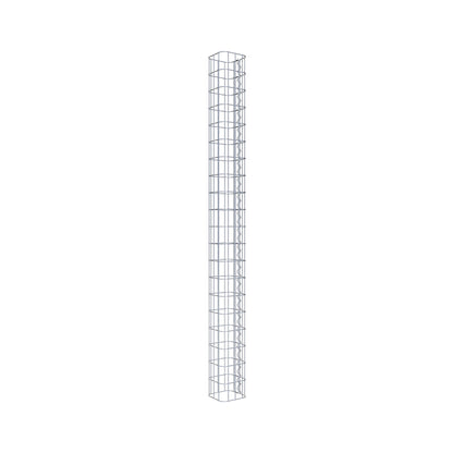 Coluna de gabião quadrada galvanizada a quente, 17 cm x 17 cm, 200 cm de altura, malha 5 cm x 10 cm