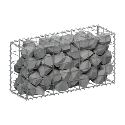 Gabbione 100 cm x 50 cm x 30 cm (L x H x P), maglia 10 cm x 10 cm, spirale
