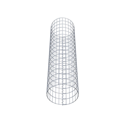 Colonna gabbionata rotonda 42 cm di diametro, 160 cm di altezza, maglia 5 cm x 10 cm