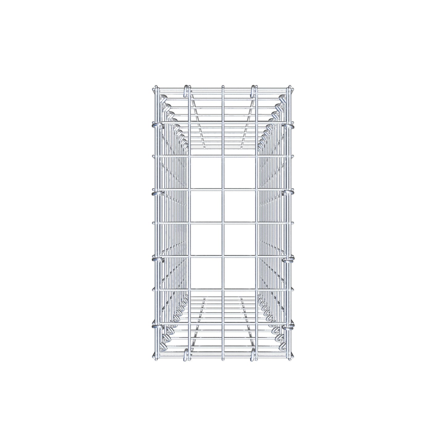 Gavión complementario de tipo 3 100 cm x 20 cm x 40 cm (largo x alto x fondo), malla 5 cm x 10 cm, anillo en C