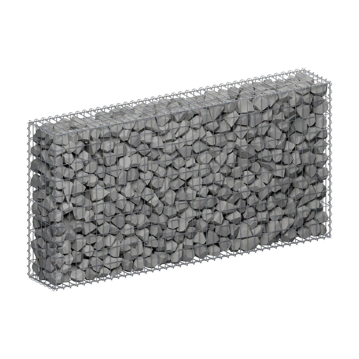Gabbione 200 cm x 100 cm x 30 cm (L x H x P), maglia 5 cm x 10 cm, spirale