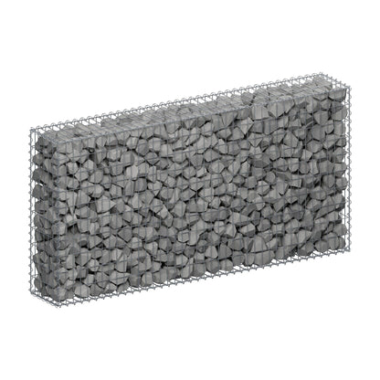 Gabbione 200 cm x 100 cm x 30 cm (L x H x P), maglia 5 cm x 10 cm, spirale
