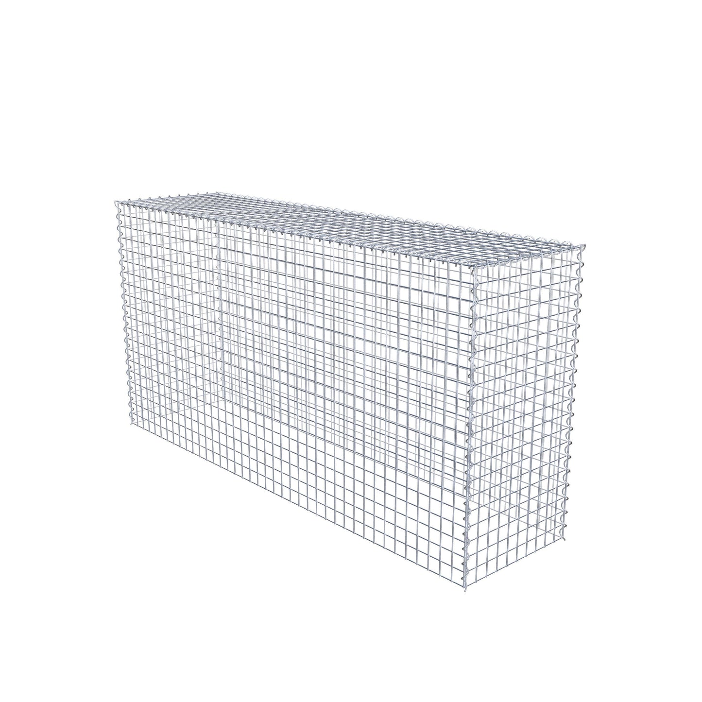 Gabion rapporté type 3 200 cm x 100 cm x 50 cm (L x H x P), mailles 5 cm x 5 cm, spirale