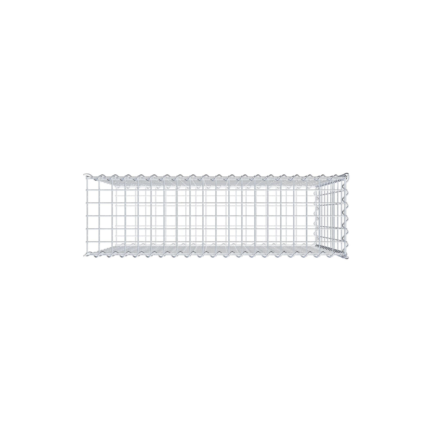 Opvokset gabion type 2 100 cm x 90 cm x 30 cm (L x H x D), maskestørrelse 5 cm x 10 cm, spiral