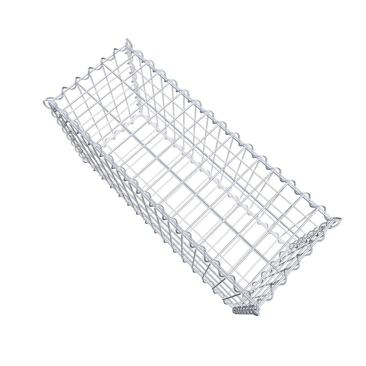 Gabião 80 cm x 40 cm x 30 cm (C x A x P), malhagem 5 cm x 10 cm, espiral
