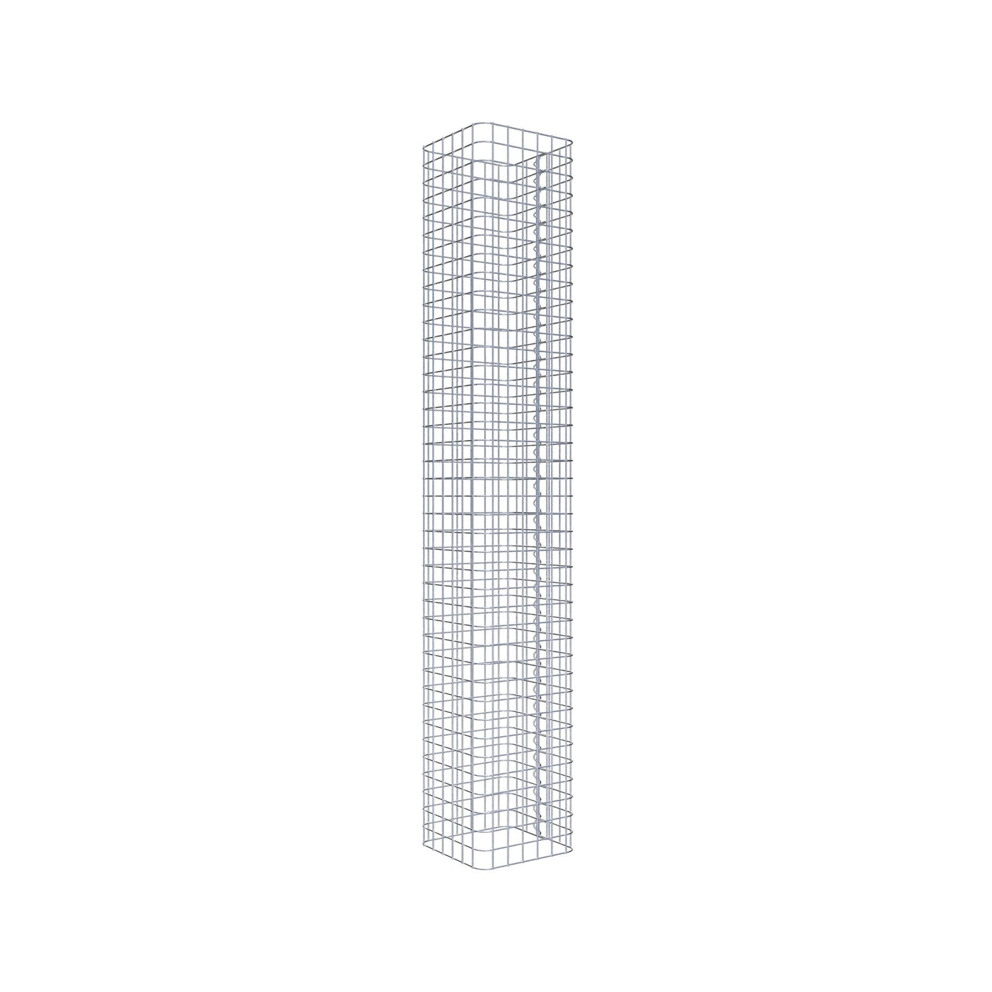 Columna rectangular de gaviones galvanizados en caliente, 32 cm x 32 cm, 200 cm de altura, MW 5 cm x 5 cm