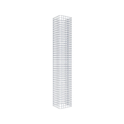 Columna rectangular de gaviones galvanizados en caliente, 32 cm x 32 cm, 200 cm de altura, MW 5 cm x 5 cm