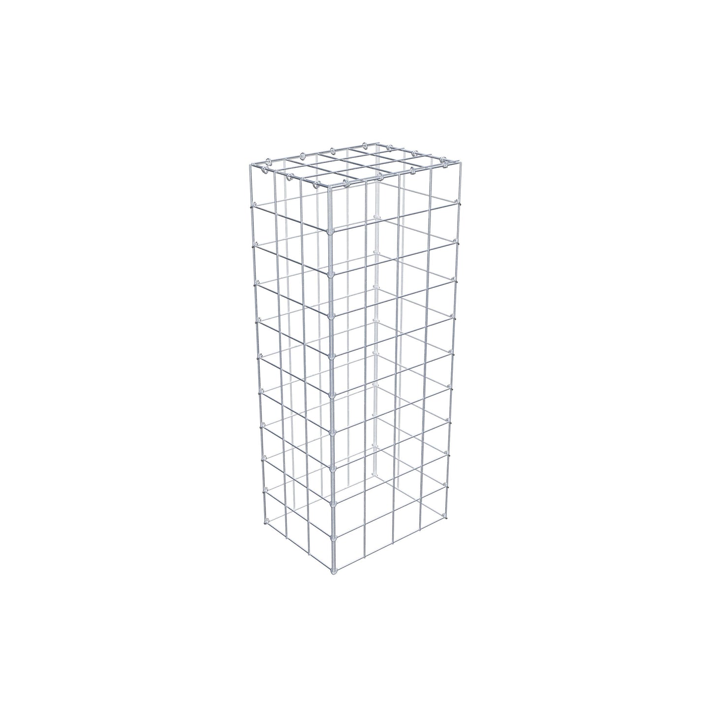 Monteret gabion type 3 100 cm x 30 cm x 40 cm (L x H x D), maskestørrelse 10 cm x 10 cm, C-ring