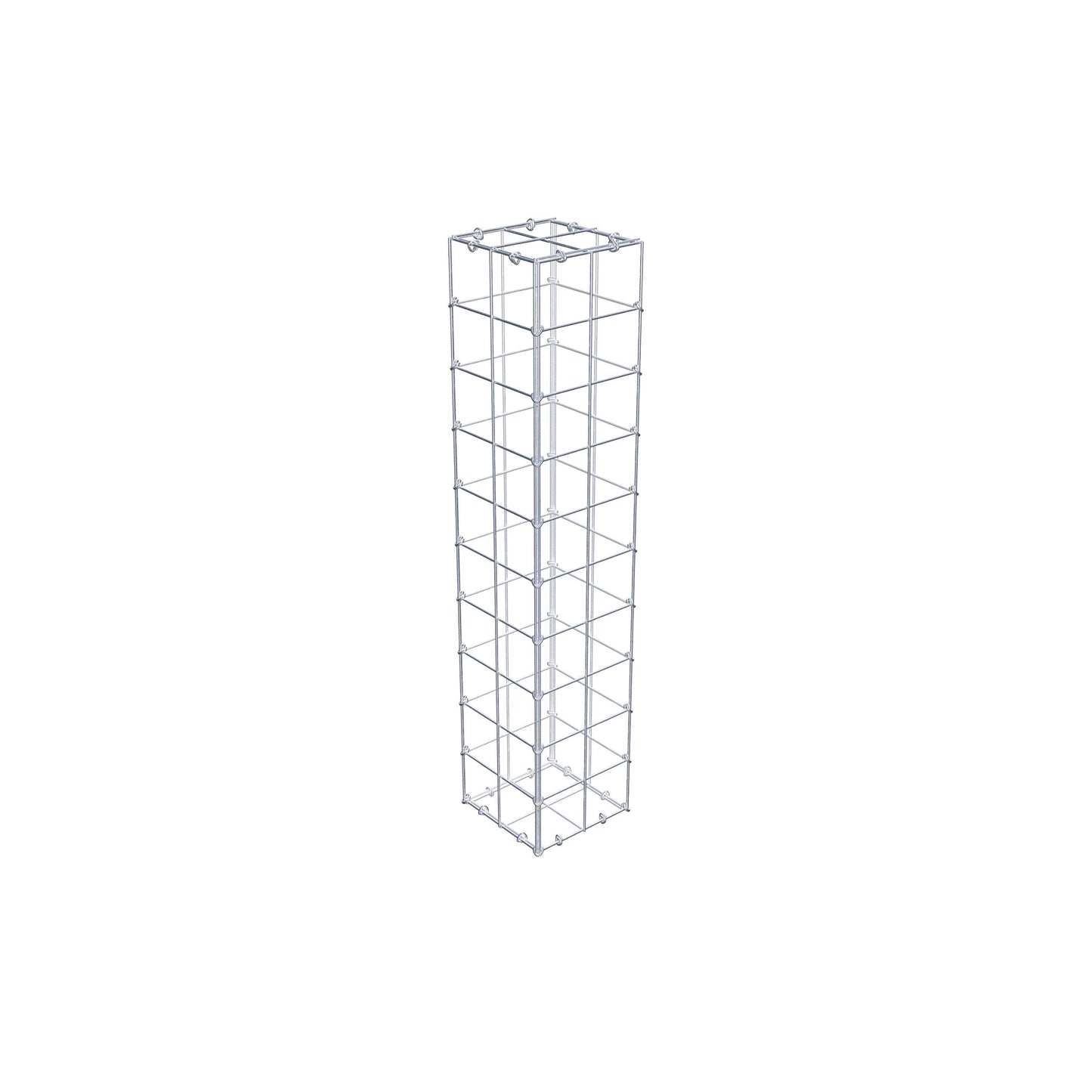 Gabbione 100 cm x 20 cm x 20 cm (L x H x P), maglia 10 cm x 10 cm, anello a C