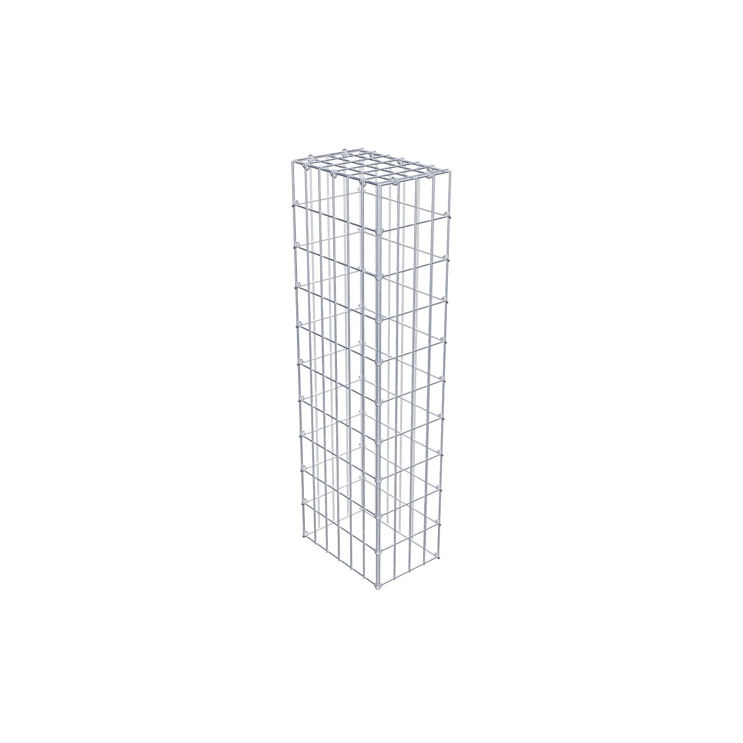 Gavión complementario de tipo 3 100 cm x 30 cm x 20 cm (largo x alto x fondo), malla 5 cm x 10 cm, anillo en C