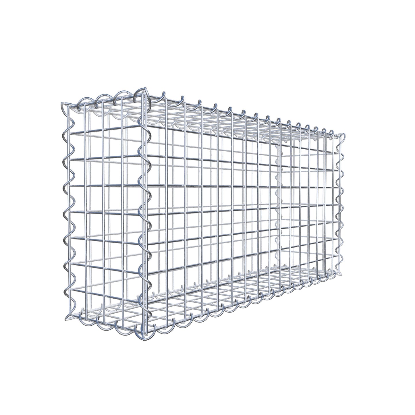Gabbione 80 cm x 40 cm x 20 cm (L x H x P), maglia 5 cm x 5 cm, spirale