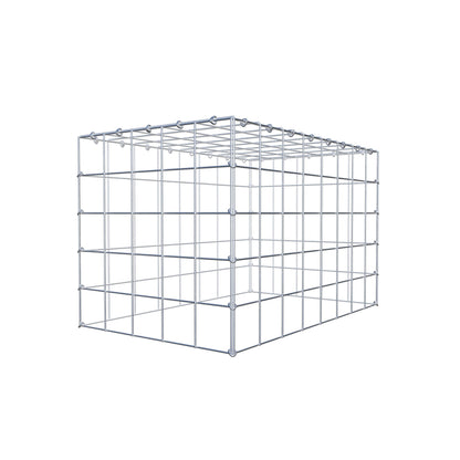 Mounted gabion type 3 80 cm x 50 cm x 50 cm (L x H x D), mesh size 10 cm x 10 cm, C-ring