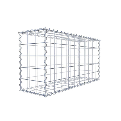 Juego de 2 gaviones de 100 cm x 50 cm x 30 cm (largo x alto x fondo), malla de 10 x 10 cm, en espiral