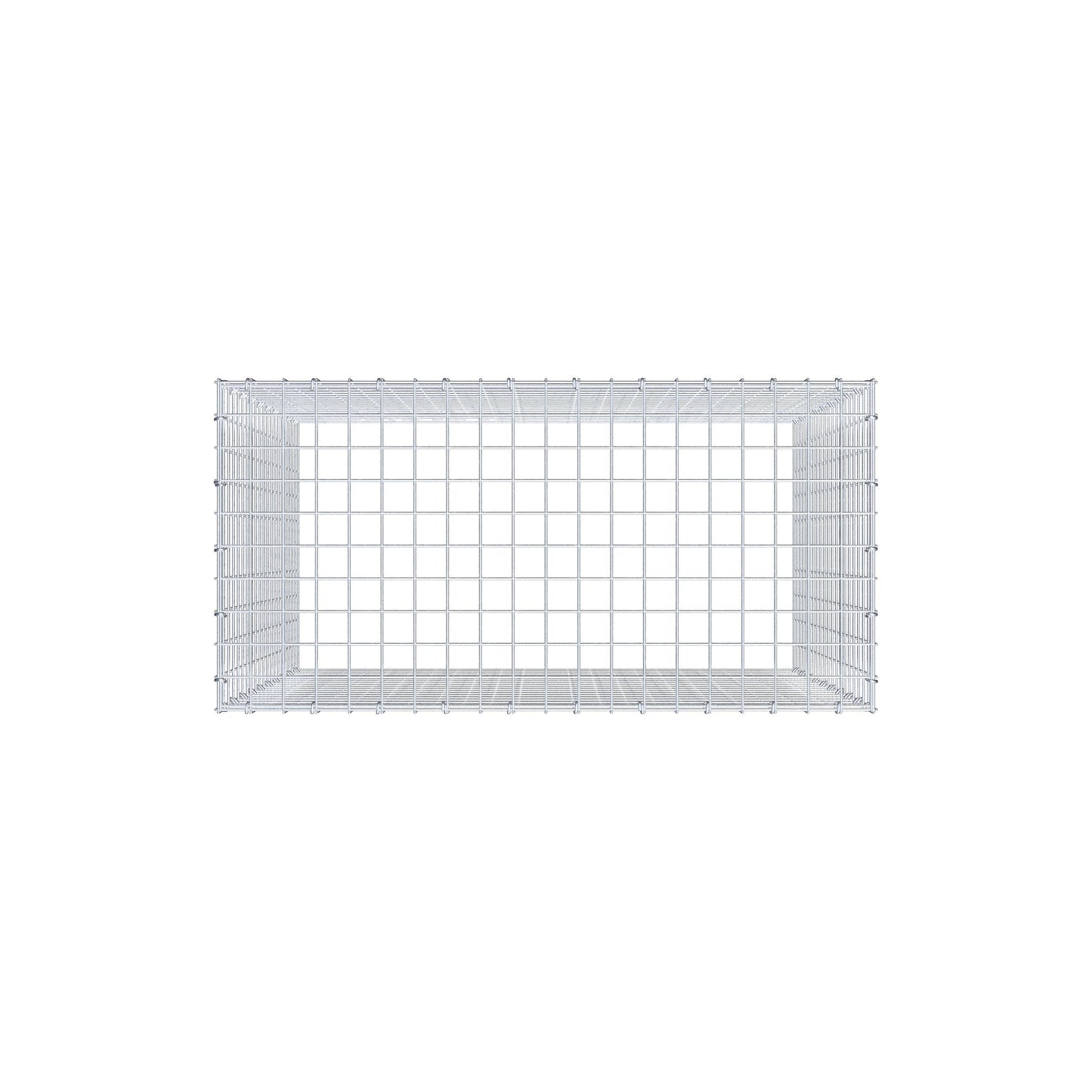 Monteret gabion type 3 100 cm x 100 cm x 50 cm (L x H x D), maskestørrelse 5 cm x 5 cm, C-ring