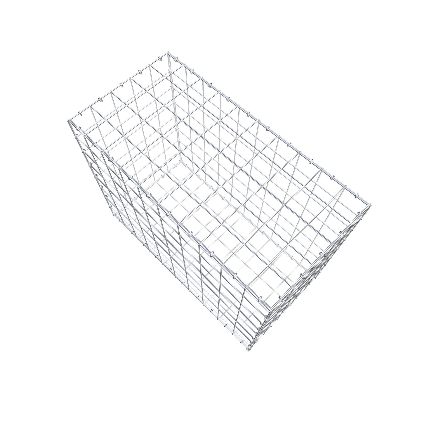 Gabião 100 cm x 80 cm x 50 cm (C x A x P), malhagem 10 cm x 10 cm, anel C