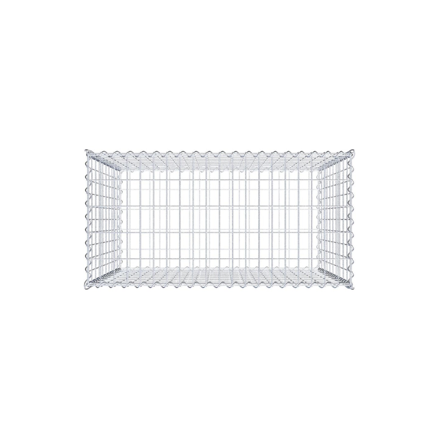 Gavión 100 cm x 100 cm x 50 cm (L x A x P), luz de malla 5 cm x 10 cm, en espiral