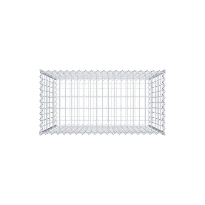 Gavión 100 cm x 100 cm x 50 cm (L x A x P), luz de malla 5 cm x 10 cm, en espiral