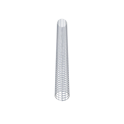 Gabion column around 22 cm diameter, 230 cm height, mesh size 5 cm x 5 cm