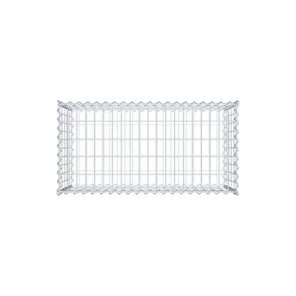 Gabião 100 cm x 50 cm x 50 cm (C x A x P), malhagem 5 cm x 10 cm, espiral