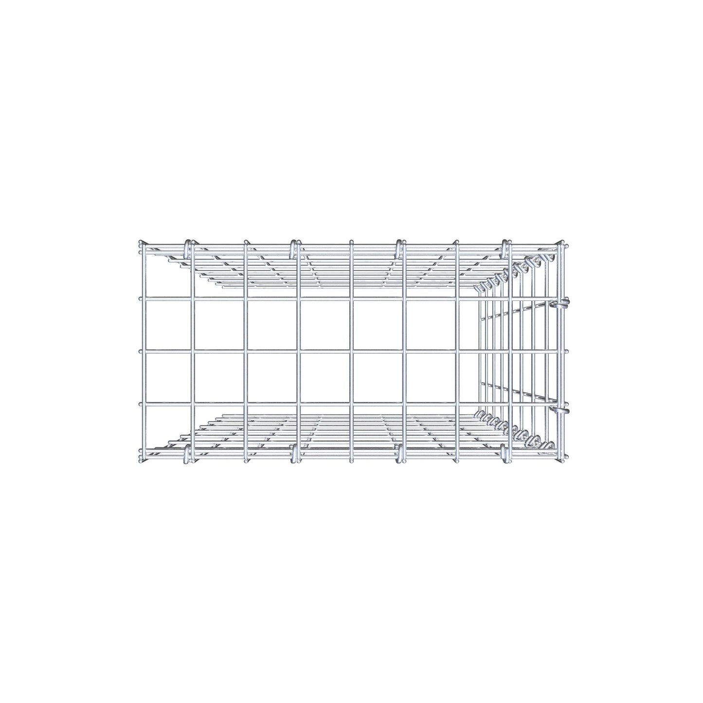 Anbaugabione Typ 4 80 cm x 40 cm x 20 cm (L x H x T), Maschenweite 5 cm x 10 cm, C-Ring