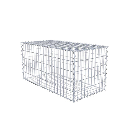 Gabião 100 cm x 50 cm x 50 cm (C x A x P), malhagem 5 cm x 10 cm, espiral