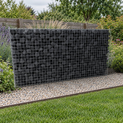 Gabion 200 cm x 100 cm x 40 cm (L x H x D), maskstorlek 5 cm x 5 cm, spiral