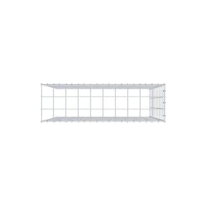 Monteret gabion type 4 100 cm x 100 cm x 30 cm (L x H x D), maskestørrelse 10 cm x 10 cm, C-ring